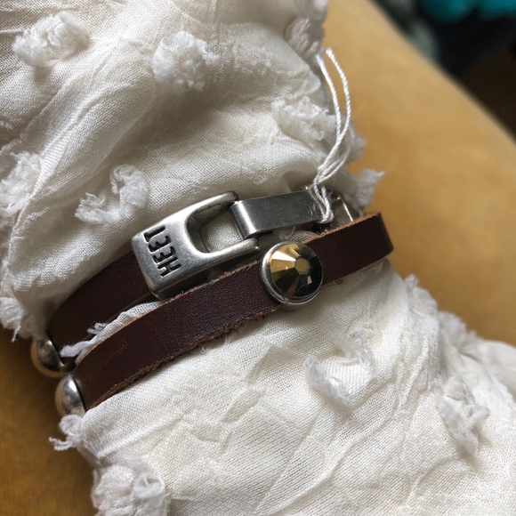 HEET Jewelry - HEET Swarovski Crystal Leather Wrap Bracelet 5